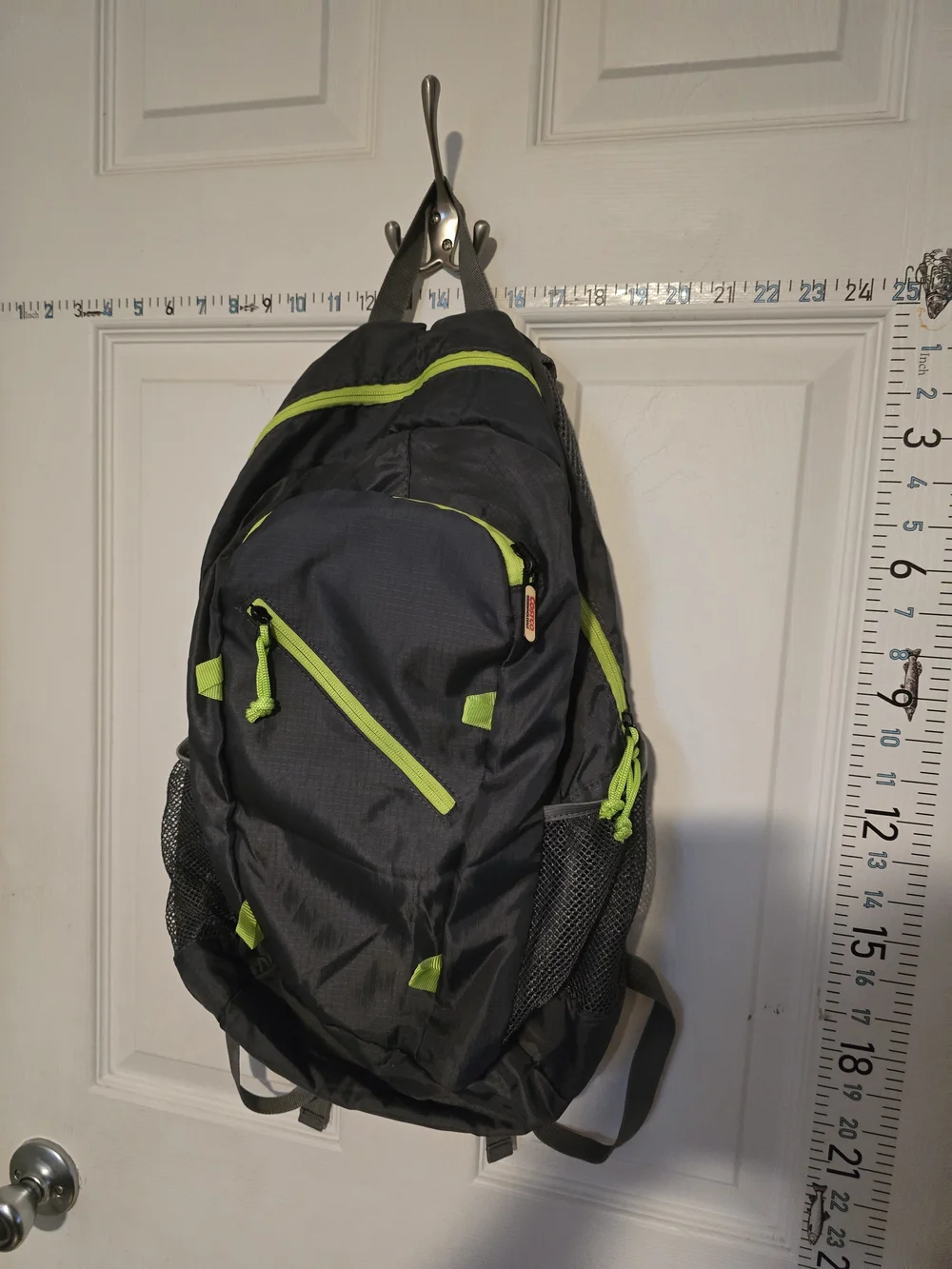 Costco Men's Black Backpack with Lime Accents - Lightweight Daypack